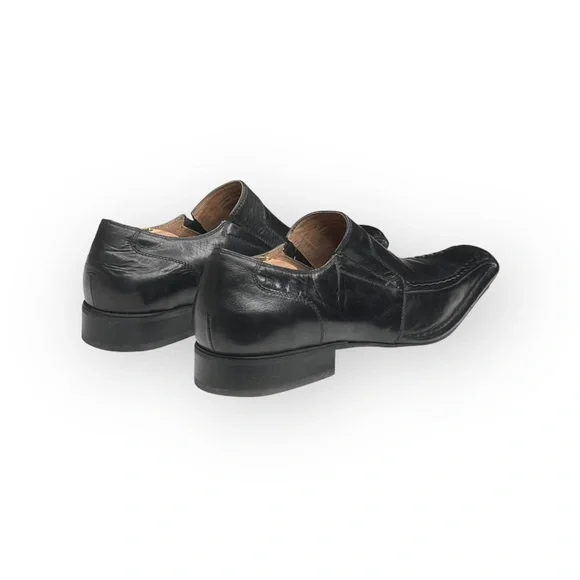 Stacy Adams  Square Toe Dress Shoe Booties  Black Leather Shooties  13D 